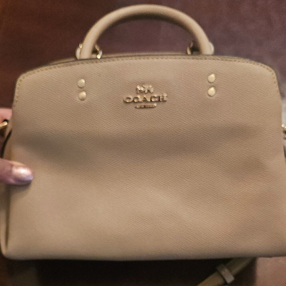 Beige Coach Shoulder Bag